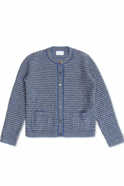 Gucci Kids NIEBIESKI Tweedowy kardigan