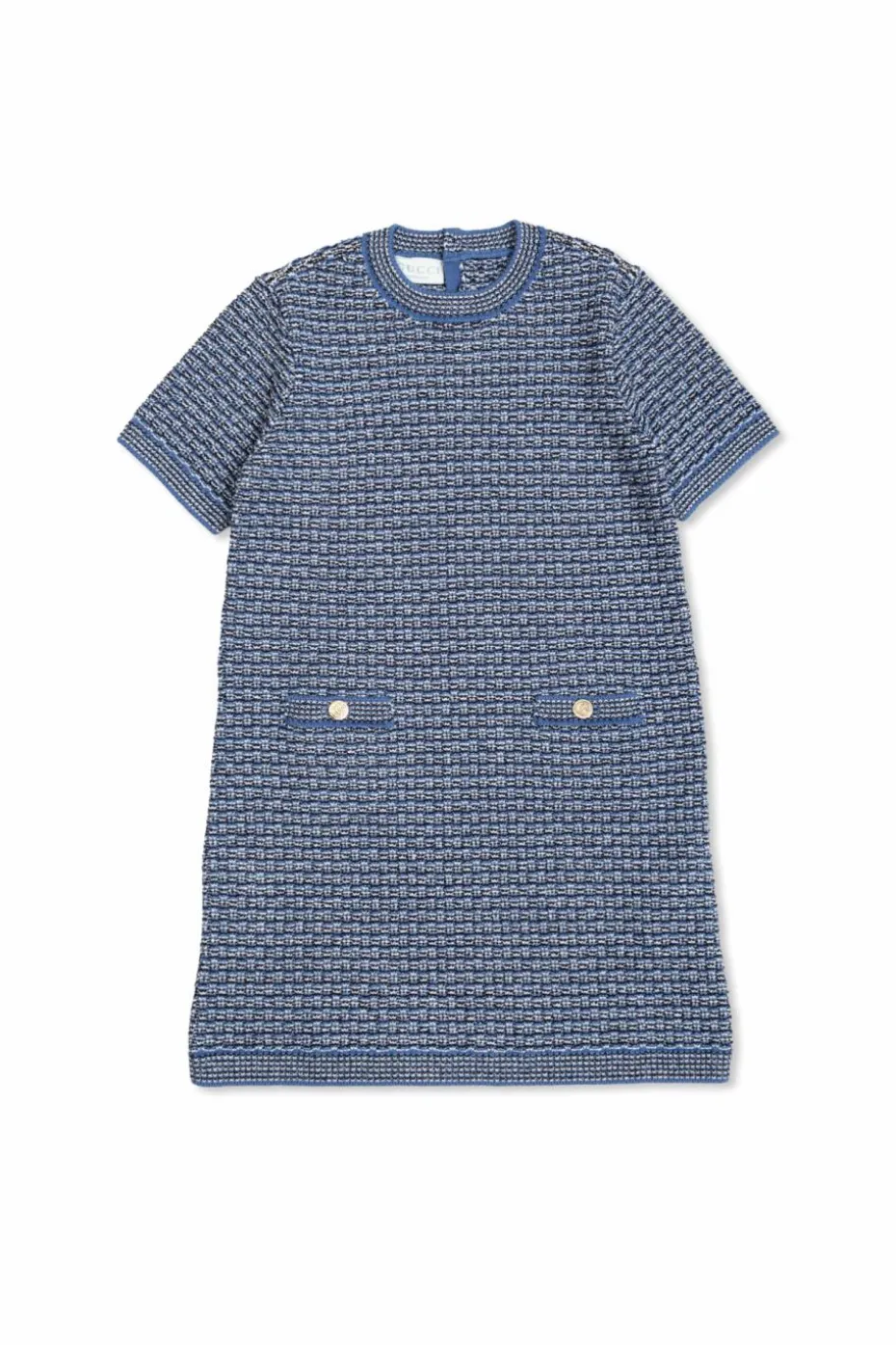 Gucci Kids NIEBIESKI Tweedowa sukienka