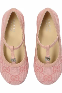 Gucci Kids RÓŻOWY Baleriny z monogramem