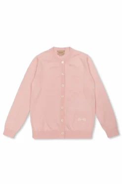 Gucci Kids RÓŻOWY Kardigan z logo