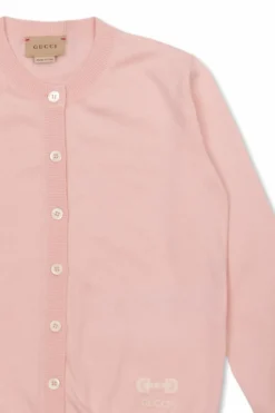 Gucci Kids RÓŻOWY Kardigan z logo