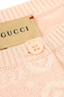 Gucci Kids RÓŻOWY Kardigan ze wzorem `GG`