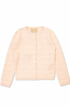 Gucci Kids RÓŻOWY Kardigan ze wzorem `GG`