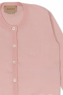 Gucci Kids RÓŻOWY Kardigan z logo