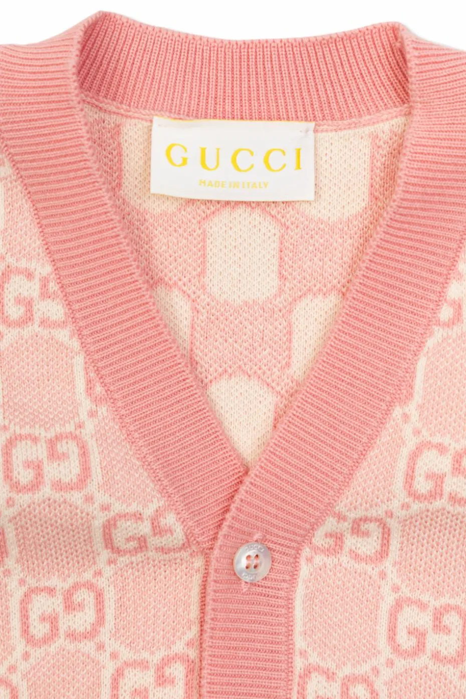 Gucci Kids RÓŻOWY Kardigan ze wzorem `GG`