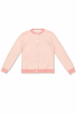 Gucci Kids RÓŻOWY Kardigan ze wzorem `GG`