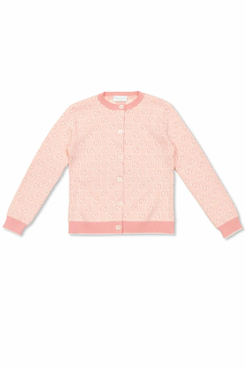 Gucci Kids RÓŻOWY Kardigan ze wzorem `GG`