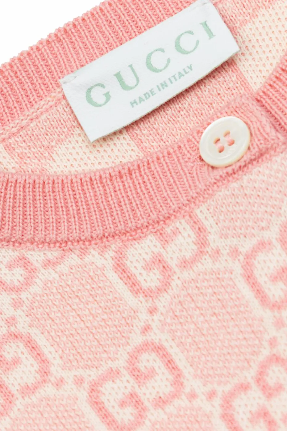 Gucci Kids RÓŻOWY Kardigan ze wzorem `GG`
