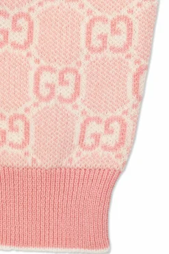 Gucci Kids RÓŻOWY Kardigan ze wzorem `GG`