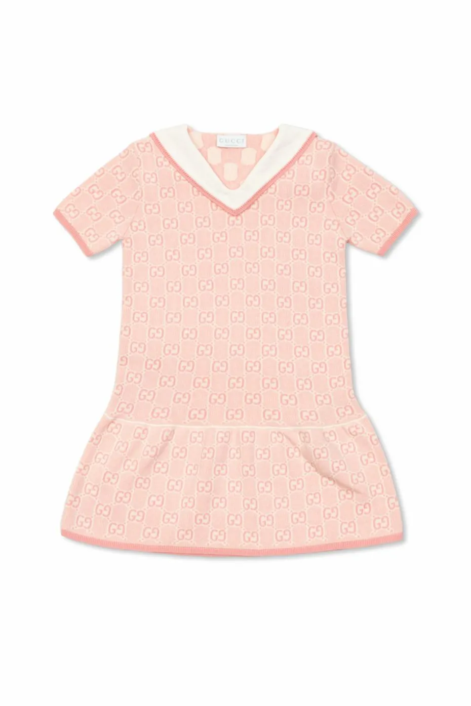 Gucci Kids RÓŻOWY Sukienka z kołnierzem