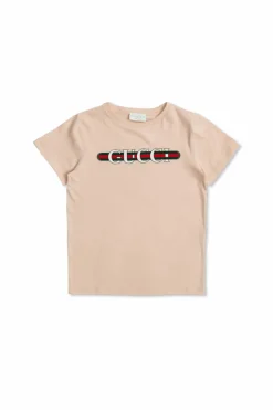 Gucci Kids RÓŻOWY T-shirt z logo