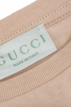 Gucci Kids RÓŻOWY T-shirt z logo
