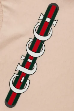 Gucci Kids RÓŻOWY T-shirt z logo
