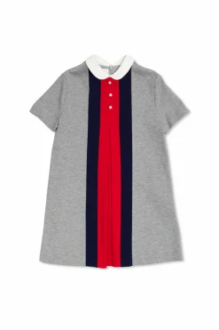Gucci Kids SZARY Bawełniana sukienka