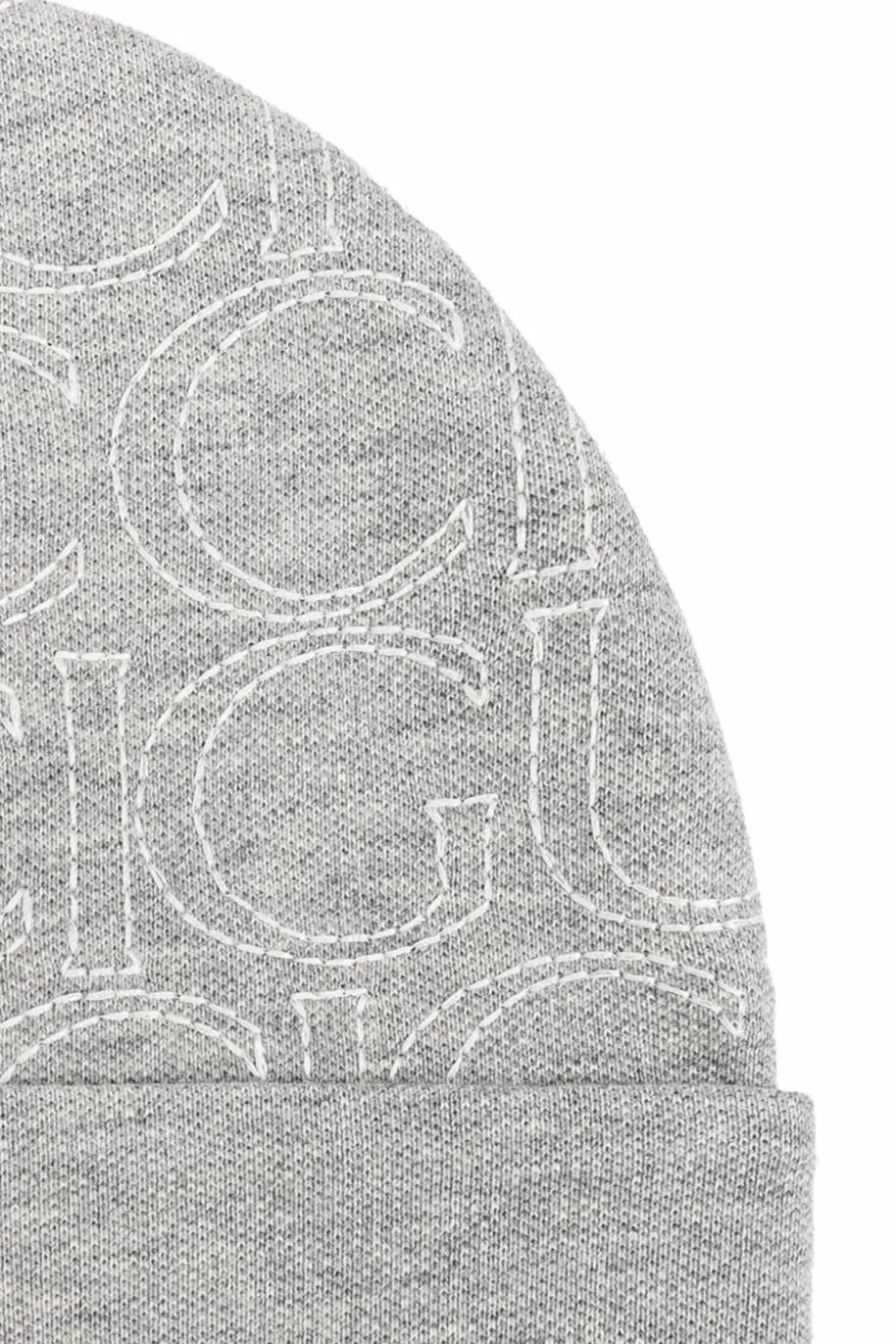 Gucci Kids SZARY Bawełniana czapka z wyszytym logo