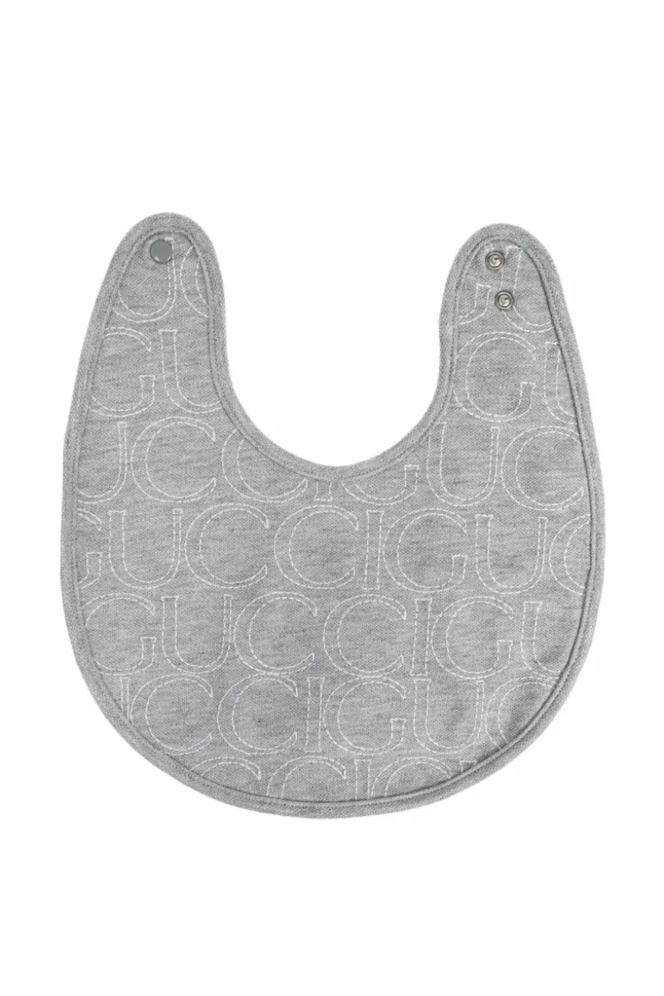 Gucci Kids SZARY Bawełniany śliniak z wyszytym logo