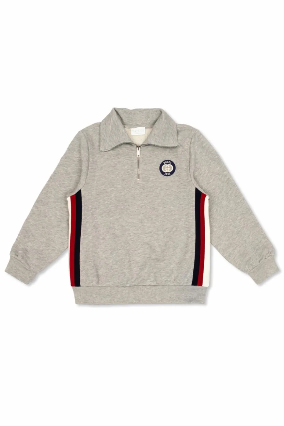Gucci Kids SZARY Bluza z kołnierzem