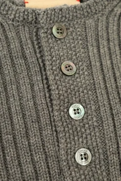Gucci Kids SZARY Sweter z charakterystycznym paskiem `Web`