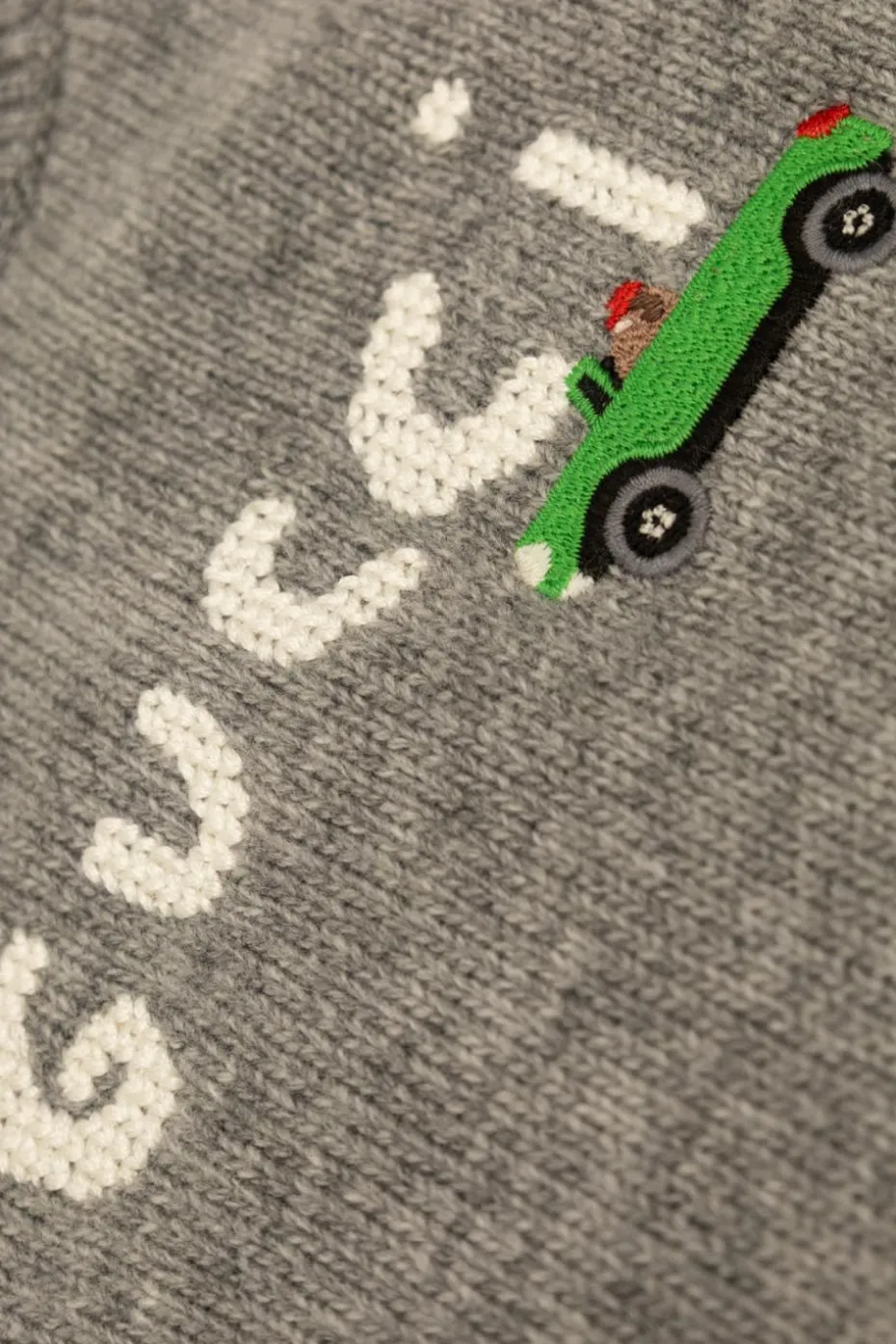 Gucci Kids SZARY Sweter z wyszytym logo