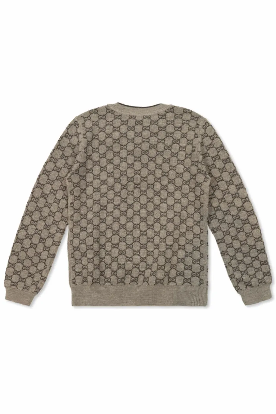Gucci Kids SZARY Sweter ze wzorem `GG`