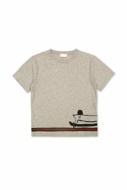 Gucci Kids SZARY T-shirt z nadrukiem