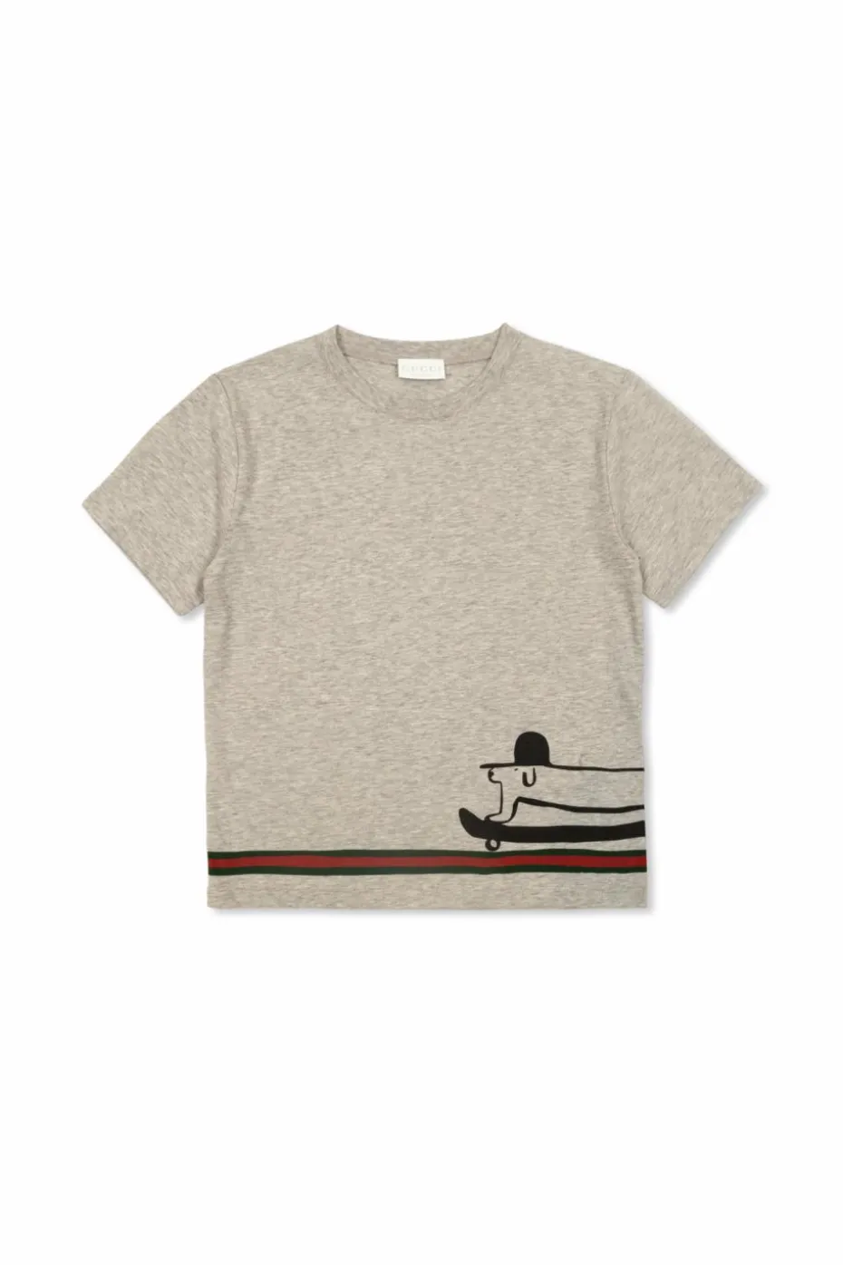 Gucci Kids SZARY T-shirt z nadrukiem