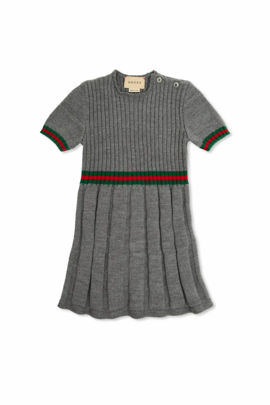 Gucci Kids SZARY Wełniana sukienka