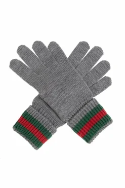 Gucci Kids SZARY Wełniane rękawiczki
