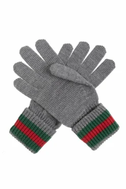 Gucci Kids SZARY Wełniane rękawiczki