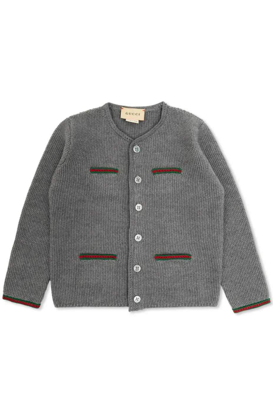 Gucci Kids SZARY Wełniany kardigan