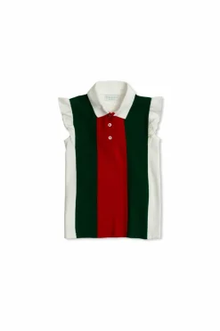 Gucci Kids ZIELONY Bawełniane polo