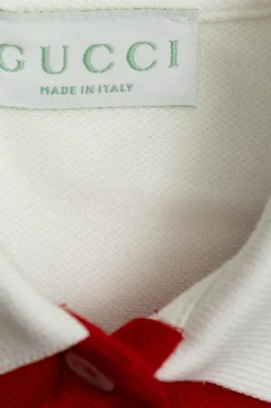 Gucci Kids ZIELONY Bawełniane polo