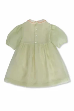 Gucci Kids ZIELONY Dwuwarstwowa sukienka