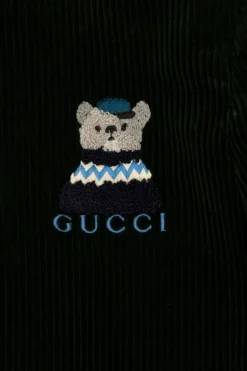Gucci Kids ZIELONY Sztruksowa kurtka