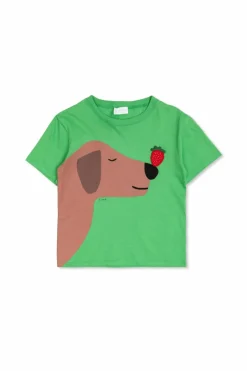 Gucci Kids ZIELONY T-shirt z nadrukiem