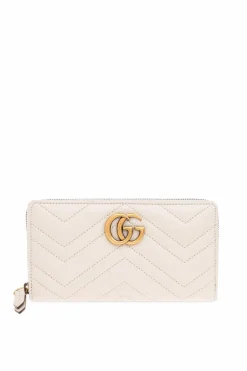 Gucci kremowy Pikowany portfel