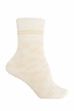Gucci kremowy Skarpety z monogramem