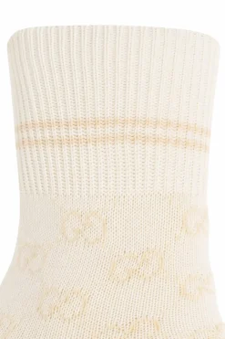 Gucci kremowy Skarpety z monogramem
