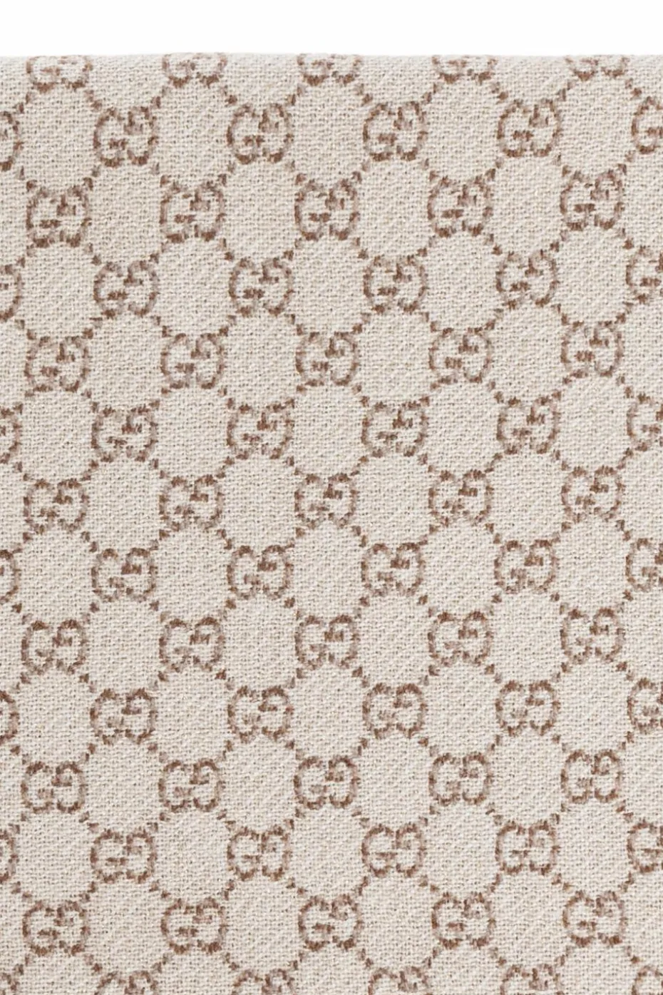 Gucci kremowy Szal z monogramem
