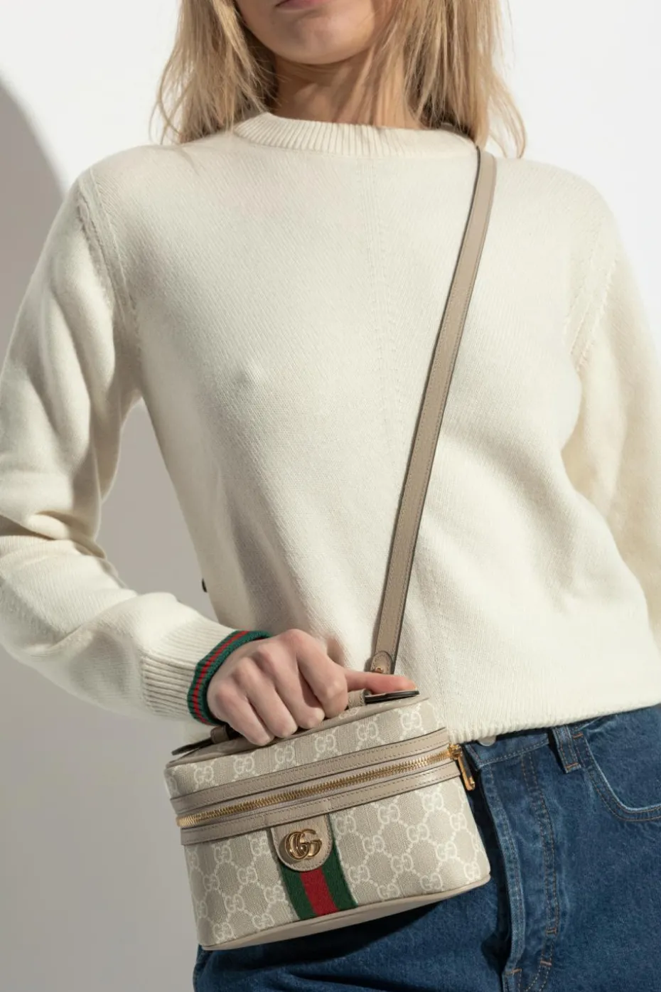 Gucci kremowy Torba `Ophidia Super Mini`