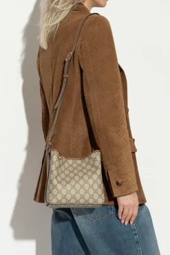 Gucci kremowy Torba ‘GG Emblem Mini’ typu ‘bucket’