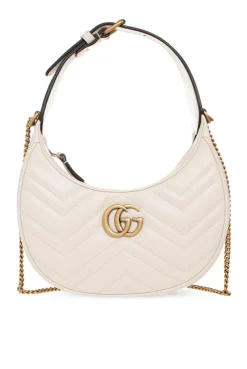 Gucci kremowy Torba na ramię ‘GG Marmont 2.0 Mini’ typu ‘hobo’