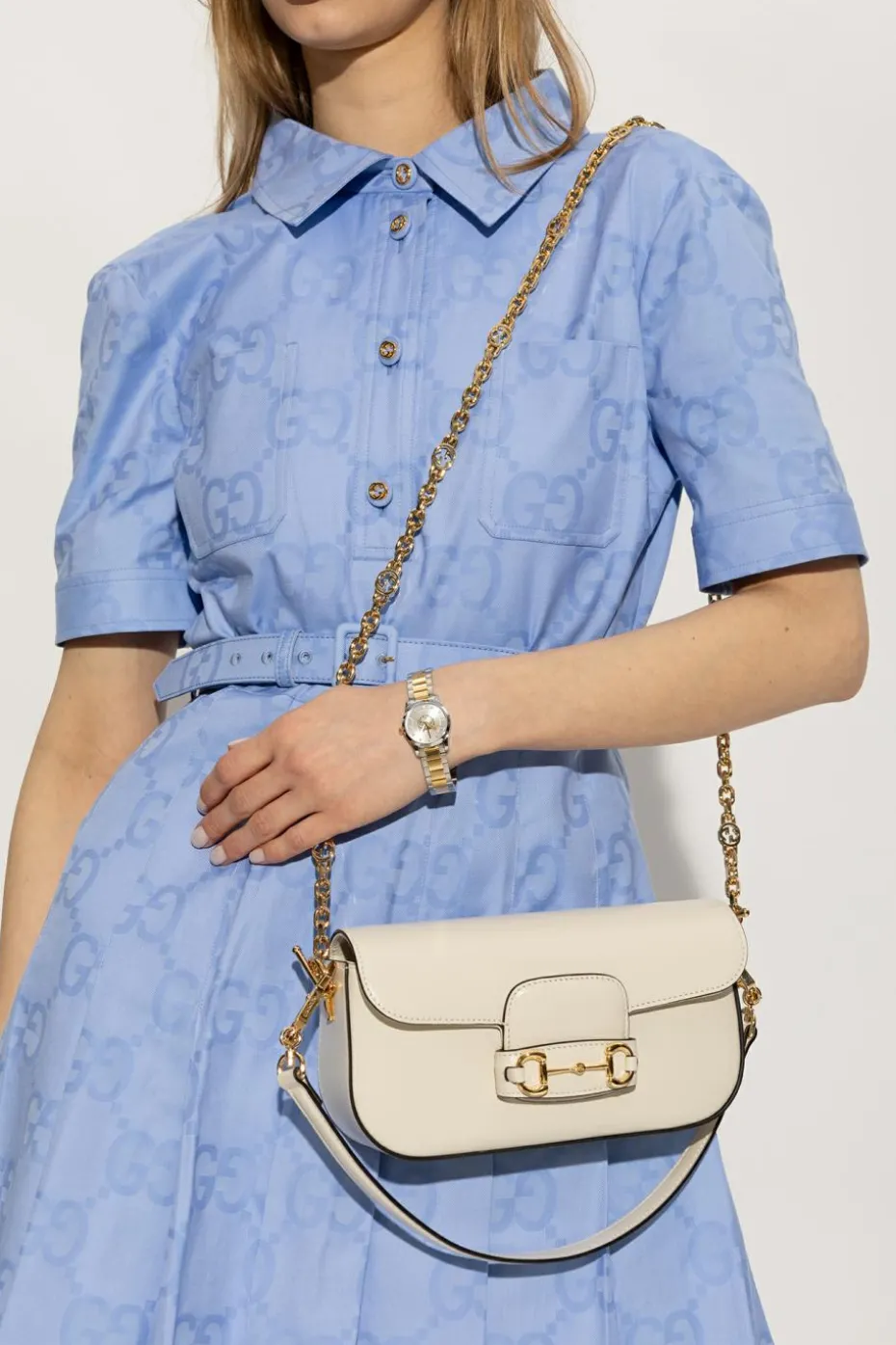 Gucci kremowy Torba na ramię ‘1955 Horsebit Small’