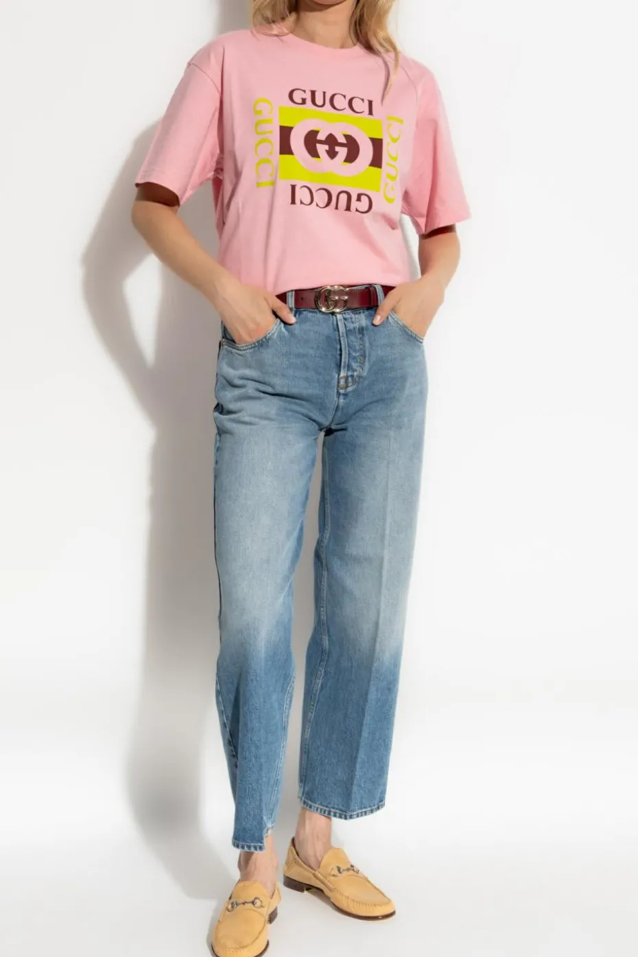 Gucci NIEBIESKI Jeansy z prostymi nogawkami