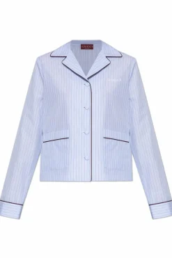 Gucci NIEBIESKI Koszula z kieszeniami