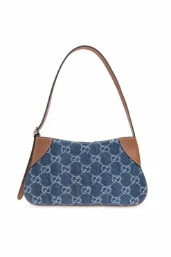 Gucci NIEBIESKI Torba na ramię `GG Emblem Small`