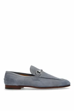Gucci NIEBIESKI Zamszowe buty typu `loafers`