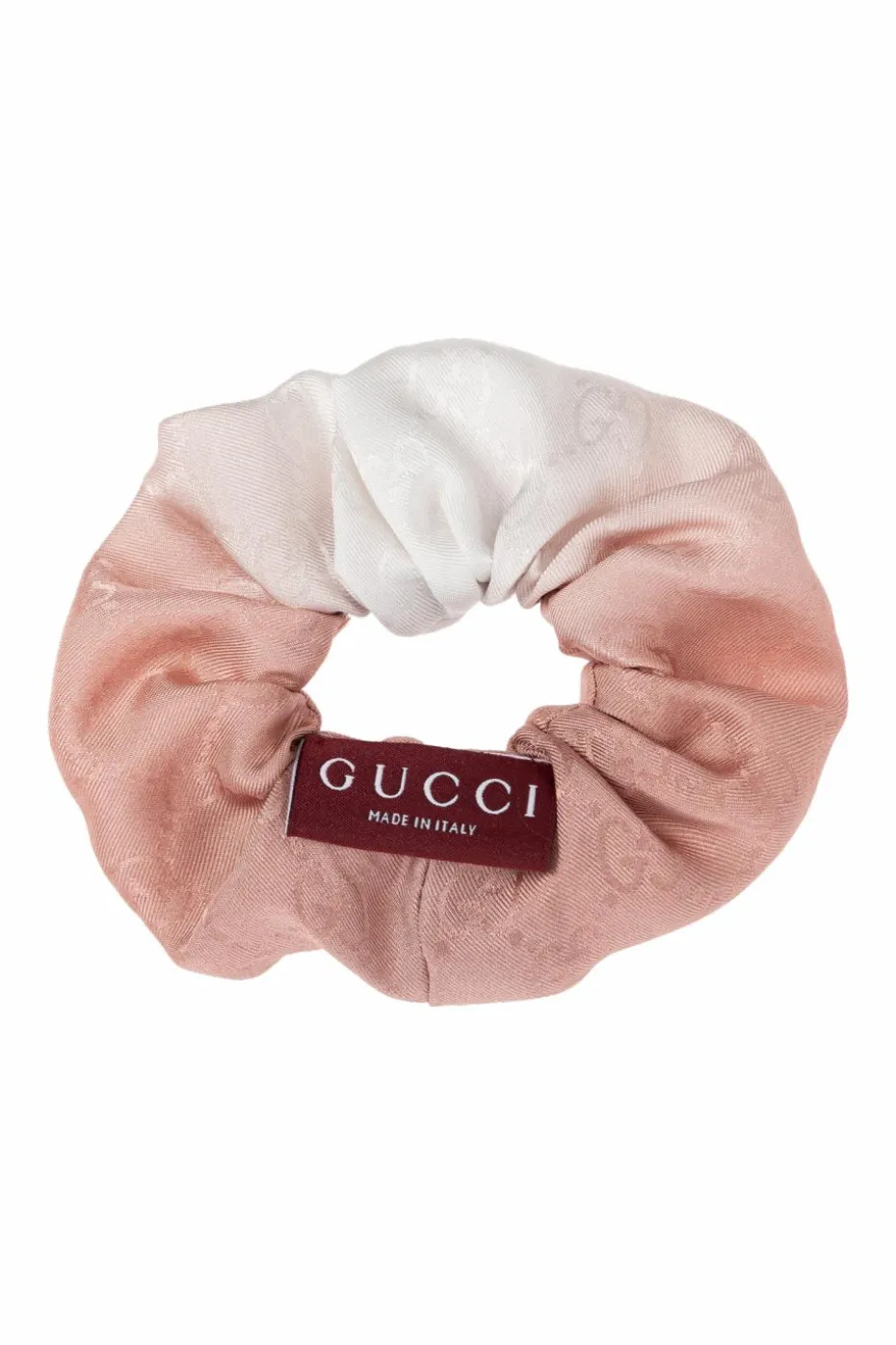 Gucci RÓŻOWY Jedwabna gumka do włosów
