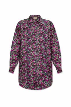 Gucci RÓŻOWY Jedwabna koszula