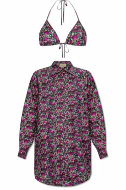 Gucci RÓŻOWY Jedwabna koszula